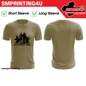 SZAM SM031 Army Style T-Shirt Malaysian Army Inner Loreng Microfiber Color Sand Brown